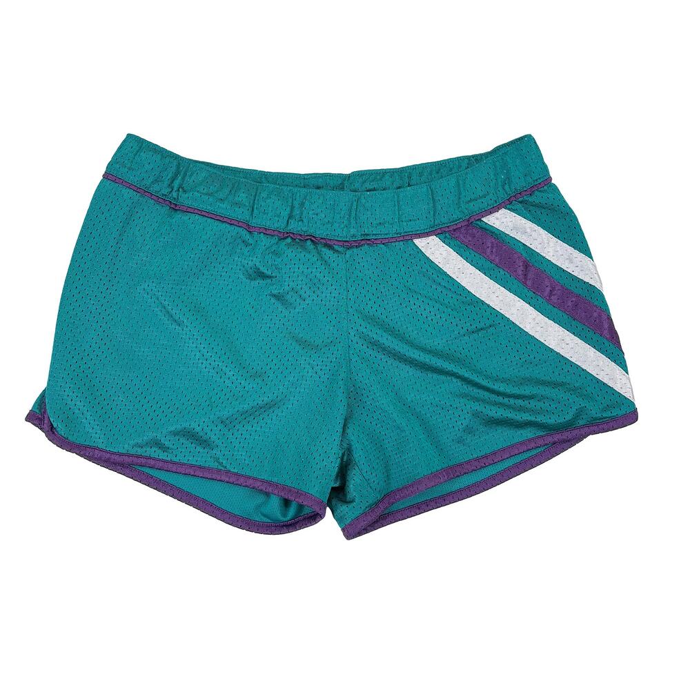 Adidas Mesh Running Short Women S Green Retro Athletic Beach Soccer Dolphin Hem